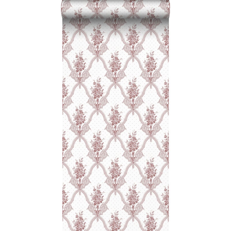 Tapeta kwiaty terakota - 53 cm x 10.05 m - DURO