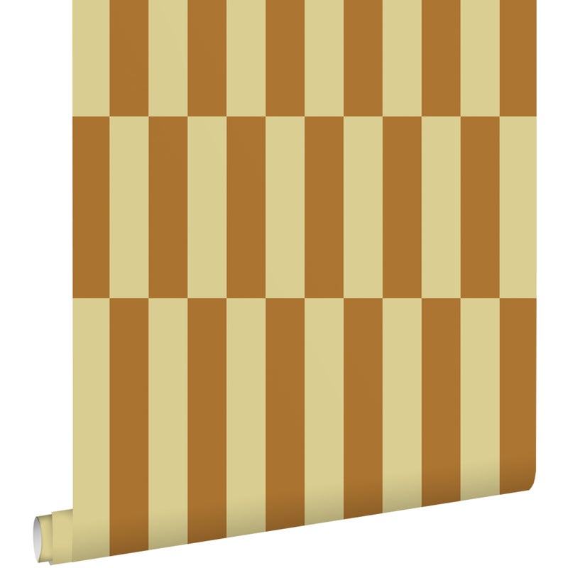 Tapeta paski brązowymIpiaskowego beżu - 50 x 900 cm - ESTAHOME
