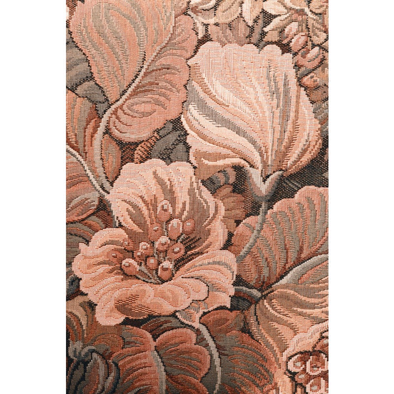 Fototapeta haftowany kwiatowy wzór terakota brązowy - 186 x 279 cm - ESTAHOME