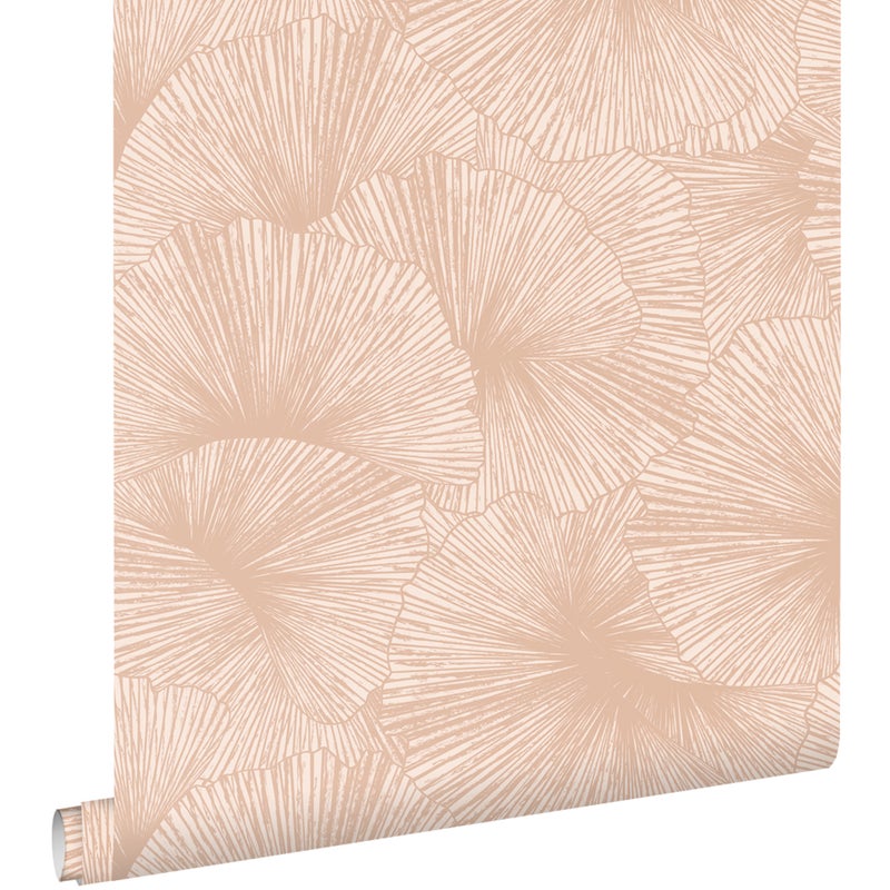 Tapeta Motyw liści 3D starego różu - 53 cm x 10.05 m - ESTAHOME