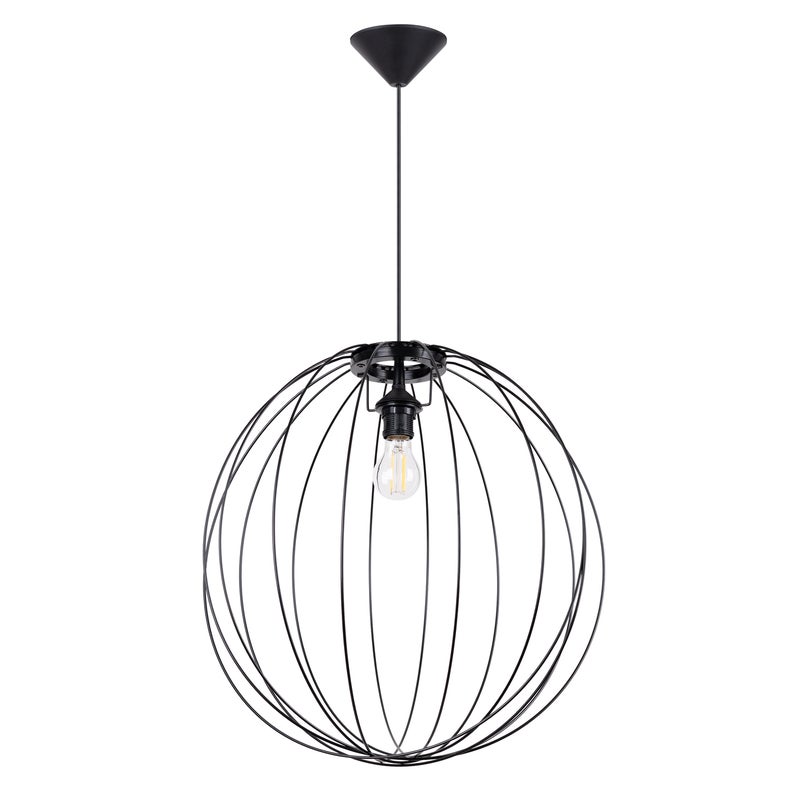 Lampa wisząca ZIRO czarna, nowoczesny - 50x50x110cm Sollux