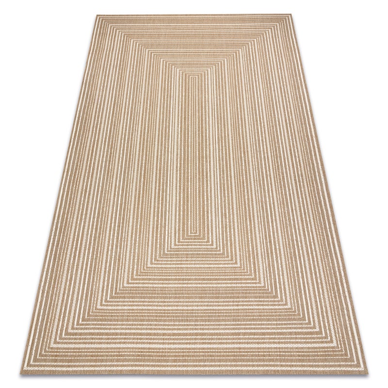 Dywan sizal FLAT 48962265 Geometryczny - beż naturalny kolor słomkowy, sznurkowy 200x290 cm