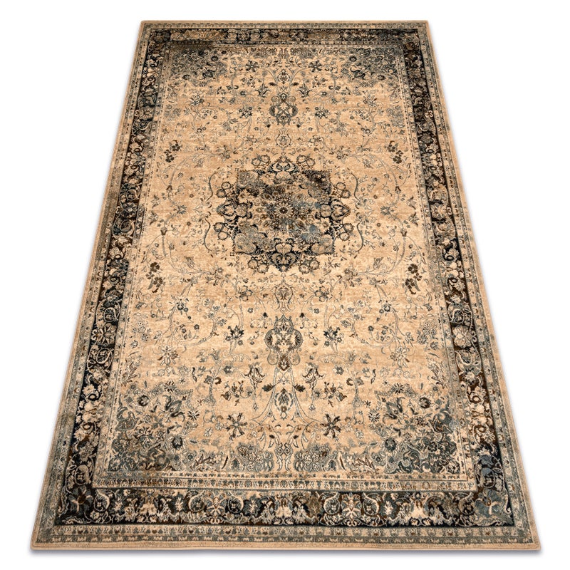 Dywan wełniany POLONIA KORDOBA25 Rozeta, ramka sepia 170x235 cm