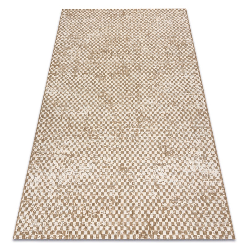 Dywan sizal FLAT 48955265 Geometryczny - beż naturalny kolor słomkowy, sznurkowy 200x290 cm