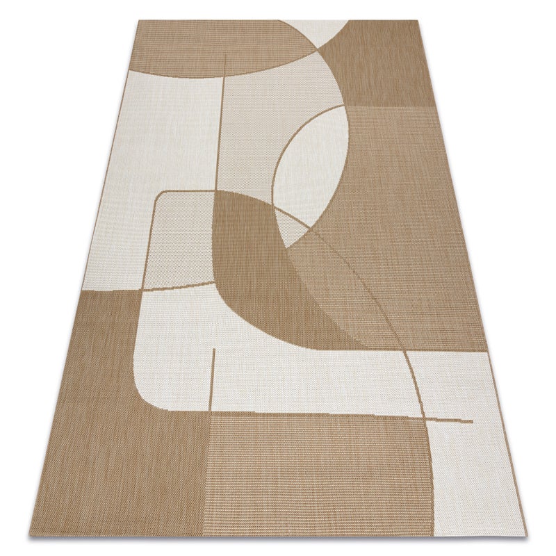 Dywan sizal FLAT 48982265 Geometryczny - beż naturalny kolor słomkowy, sznurkowy 200x290 cm