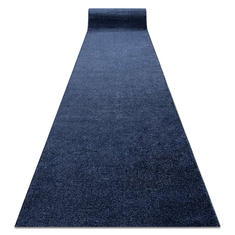 Chodnik SOFTY Jednolity, jednokolorowy ciemny niebieski 80cm 80x380 cm