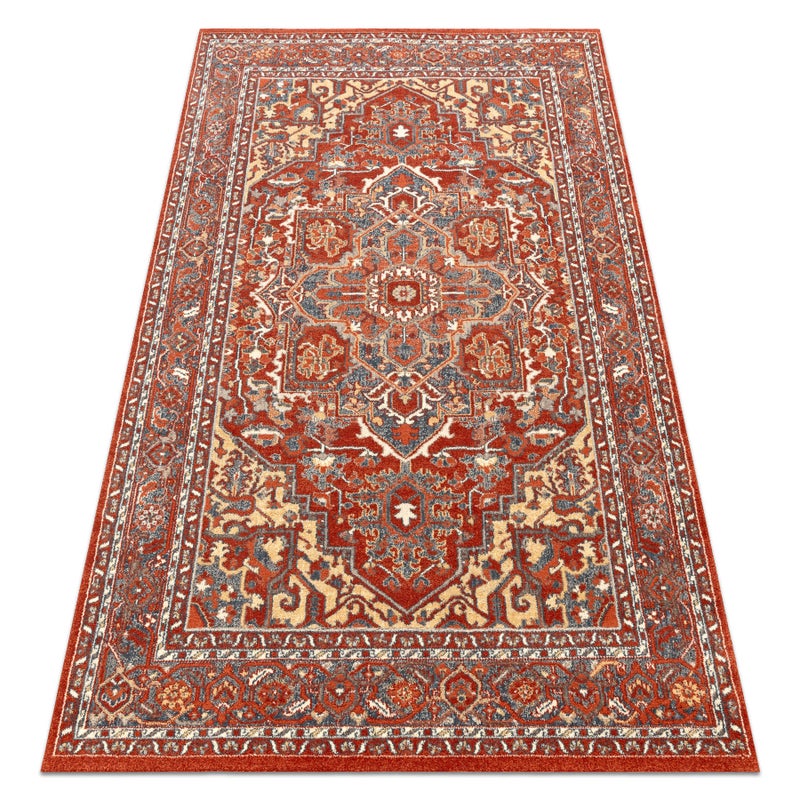 Dywan LEGEND 468 10 GB300 wełniany OSTA - Ornament, ramka eskluzywny czerwony / beż 135x200 cm