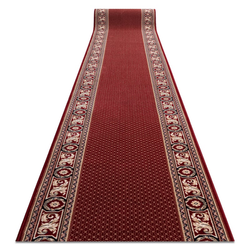 Chodnik NAIN wełniany Ornament 7500 51046 bordo / beż 80cm 80x250 cm