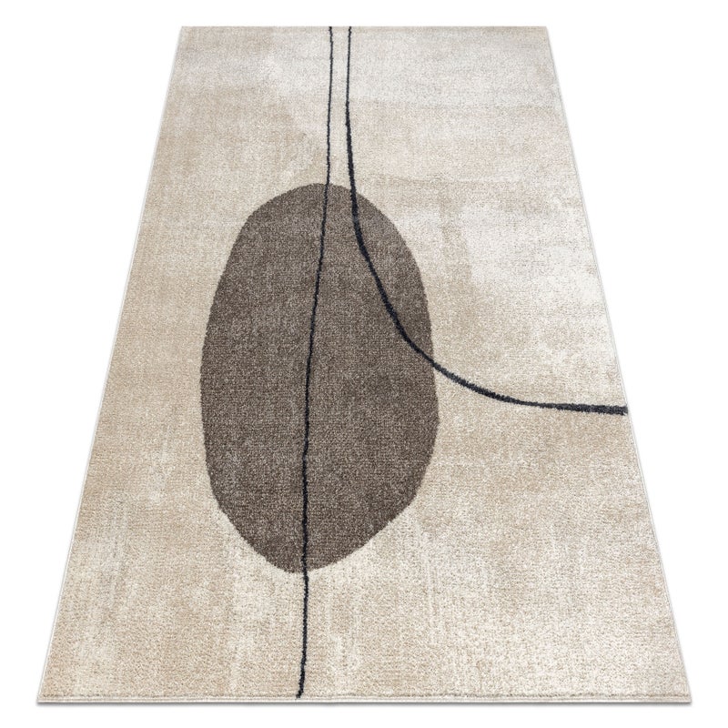 Dywan FUSION 0808 krem / beż - Geometryczny, nowoczesny, abstrakcyjny 160x220 cm