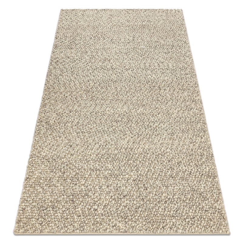 Dywan wełniany TAHAR 99005G szary / beż - RĘCZNIE TKANY pętęlkowy, jednolity 200x290 cm
