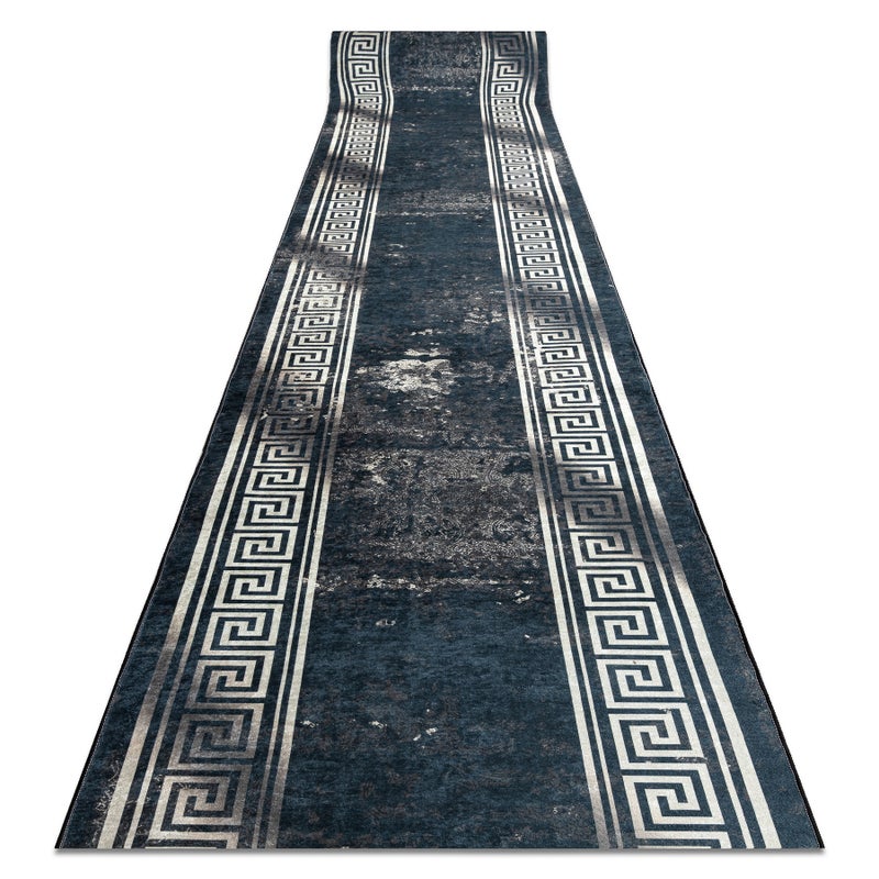 CHODNIK podgumowany DO PRANIA LOTUS GRECCO 23593 grafit / szary GRECKI GREK 120cm 120x810 cm