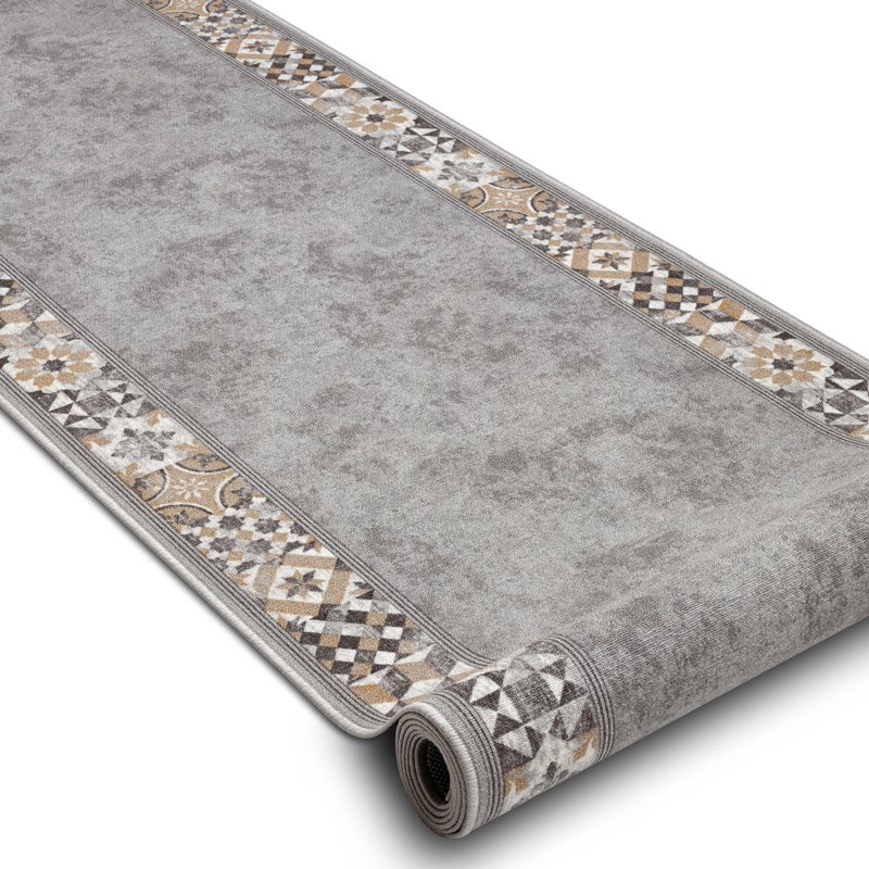 CHODNIK podgumowany MURCIA PŁYTKI LIZBOŃSKIE, Ramka, antypoślizgowy szary 100cm 100x150 cm