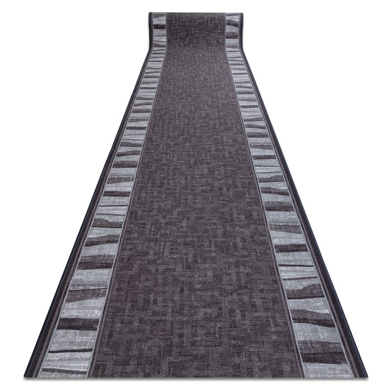 CHODNIK podgumowany LINEA szary 100cm 100x380 cm
