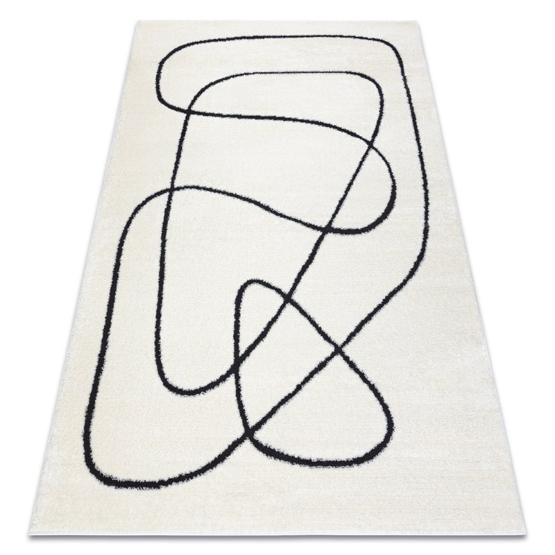 Dywan MODE 8377 abstrakcja krem / czarny 140x190 cm