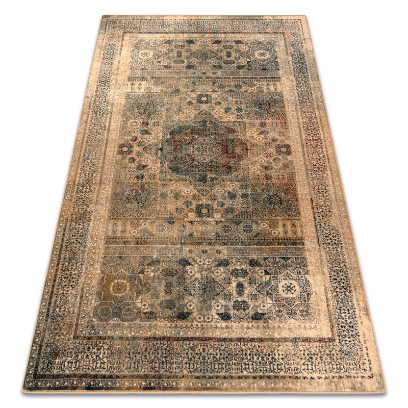 Dywan wełniany OMEGA MAMLUK Rozeta vintage krem 170x235 cm