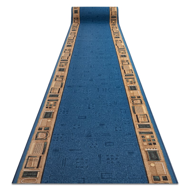 CHODNIK PODGUMOWANY JENA niebieski 120cm 120x950 cm