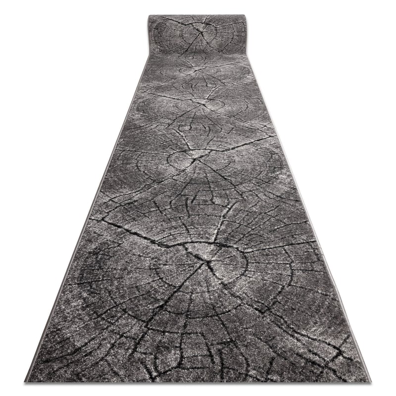 Chodnik SILVER Tronko Pień drzewo drewno szary 120cm 120x470 cm