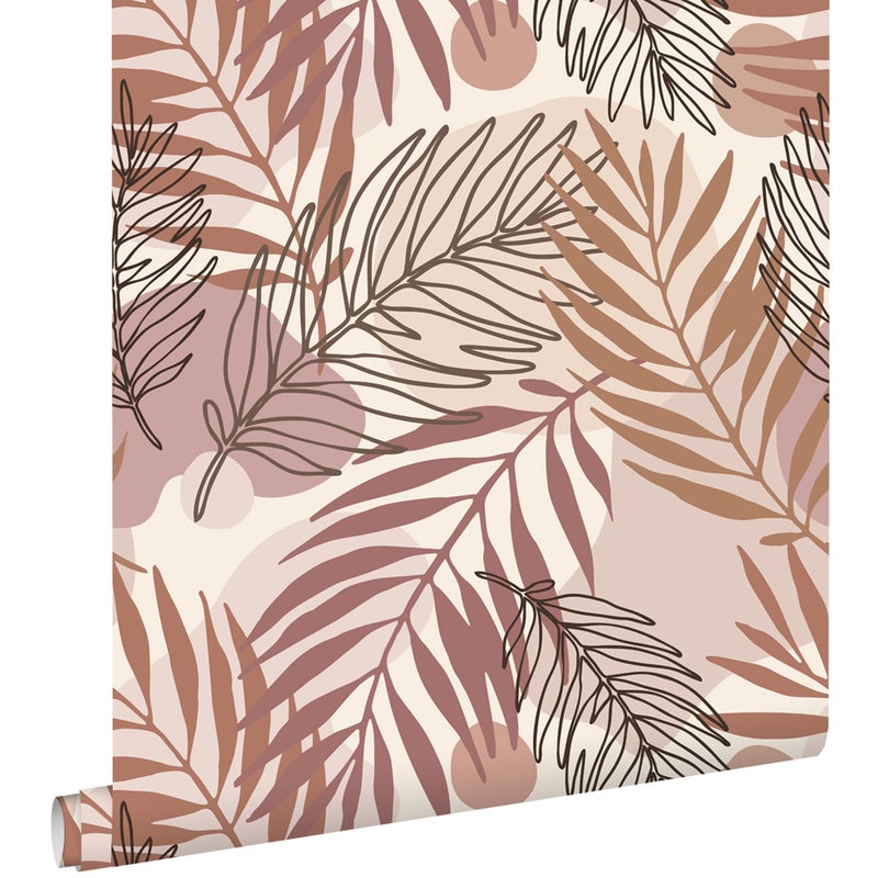 Tapeta przejrzeć beżowymIstarego różu - 50 x 900 cm - ESTAHOME