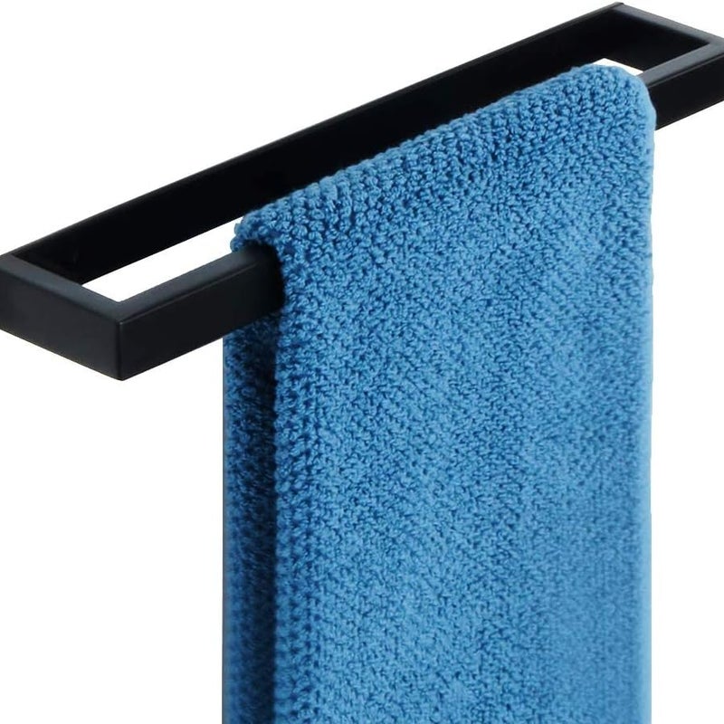Wieszak na ręczniki łazienkowe bez wiercenia, samoprzylepny wieszak na ręczniki ścienny 26CM, stal nierdzewna SUS304, kolor czarny