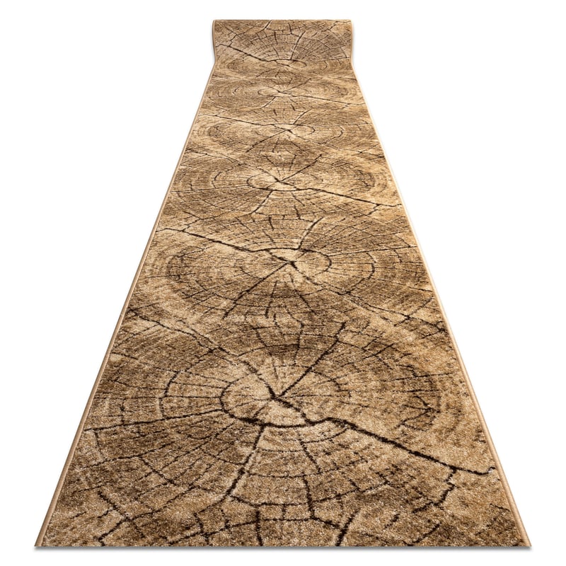 Chodnik KARMEL Tronko Pień drzewo drewno - orzech 120 cm 120x750 cm