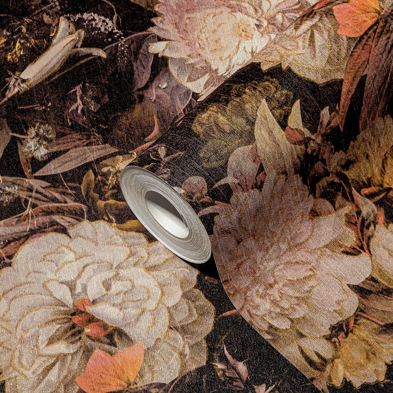 Tapeta kwiaty w wielu kolorach,żółtym,pomarańczowym,brązowymIzielonym - 53 cm x 10.05 m - A.S. CRÉATION