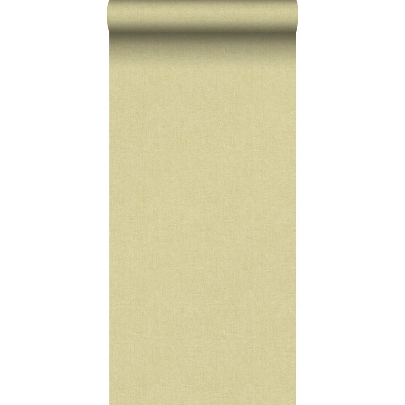 Tapeta lniana tekstura zielonym khaki - 53 cm x 10 m - SANDERS & SANDERS