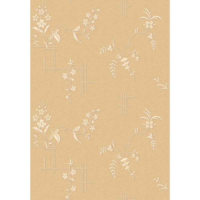 Tapeta kwiaty piaskowego beżu - 53 cm x 10.05 m - BORASTAPETER