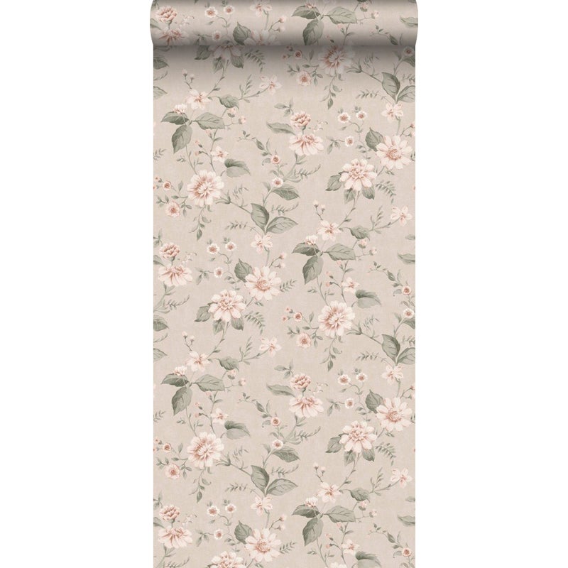 Tapeta kwiaty różowym - 53 cm x 10.05 m - BORASTAPETER