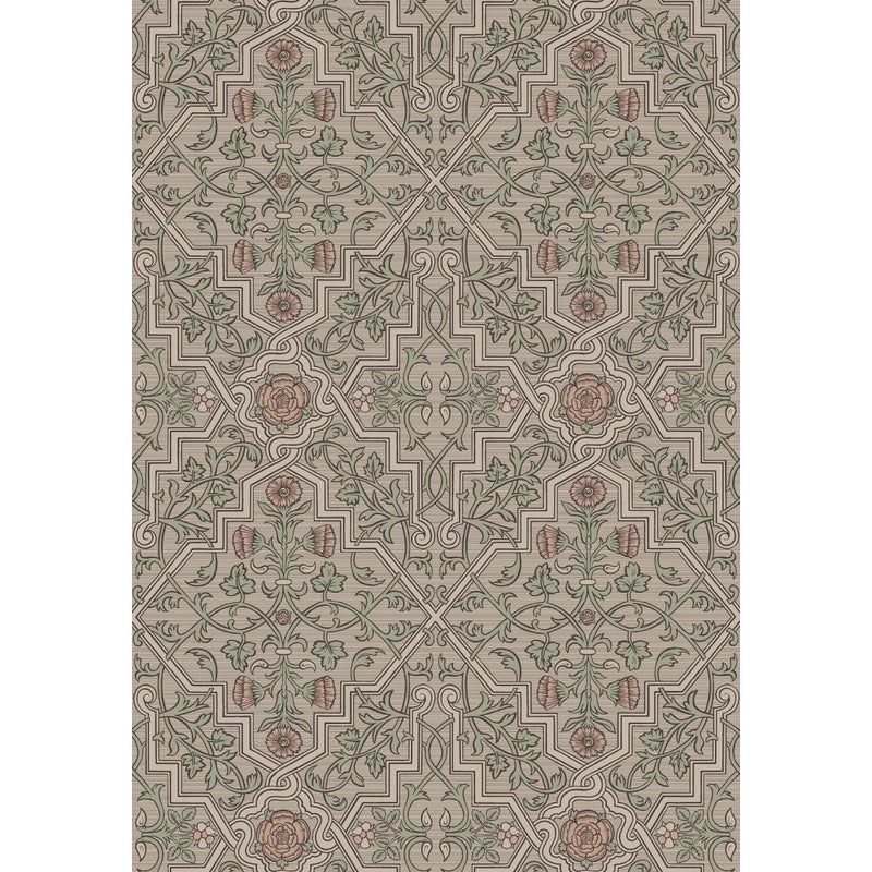 Tapeta zabytkowe kwiaty brązowym - 53 cm x 10.05 m - BORASTAPETER
