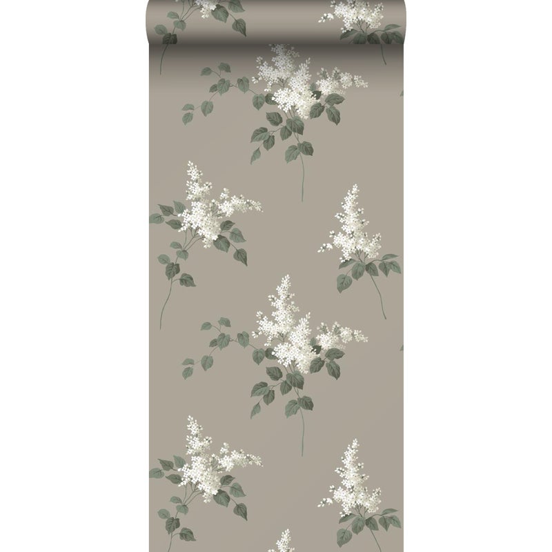 Tapeta kwiaty brązowym - 53 cm x 10.05 m - BORASTAPETER