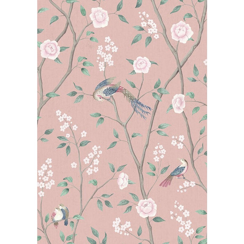 Tapeta kwiaty różowym - 53 cm x 10.05 m - BORASTAPETER