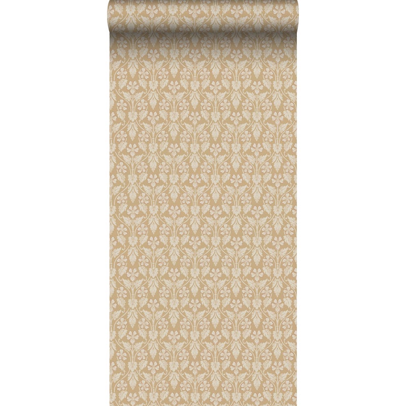 Tapeta kwiaty brązowymIbeżowym - 53 cm x 10.05 m - BORASTAPETER