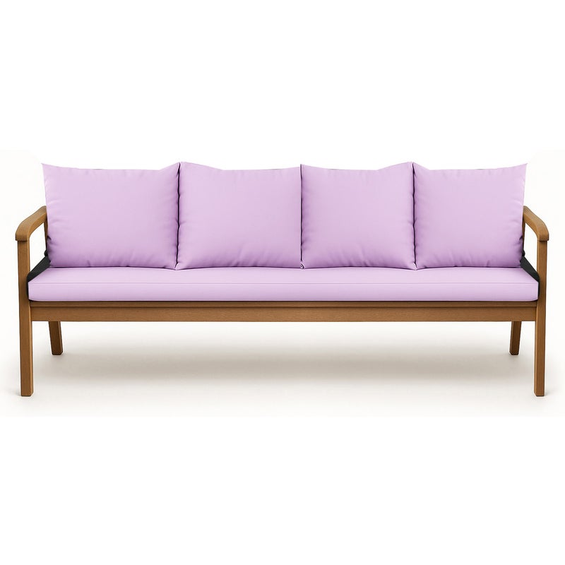 Poduszka ogrodowa na ławkę 180x60x50cm poduszka na meble ogrodowe fioletowa, poduszka na balkon taras, poducha ogrodowa na huśtawkę