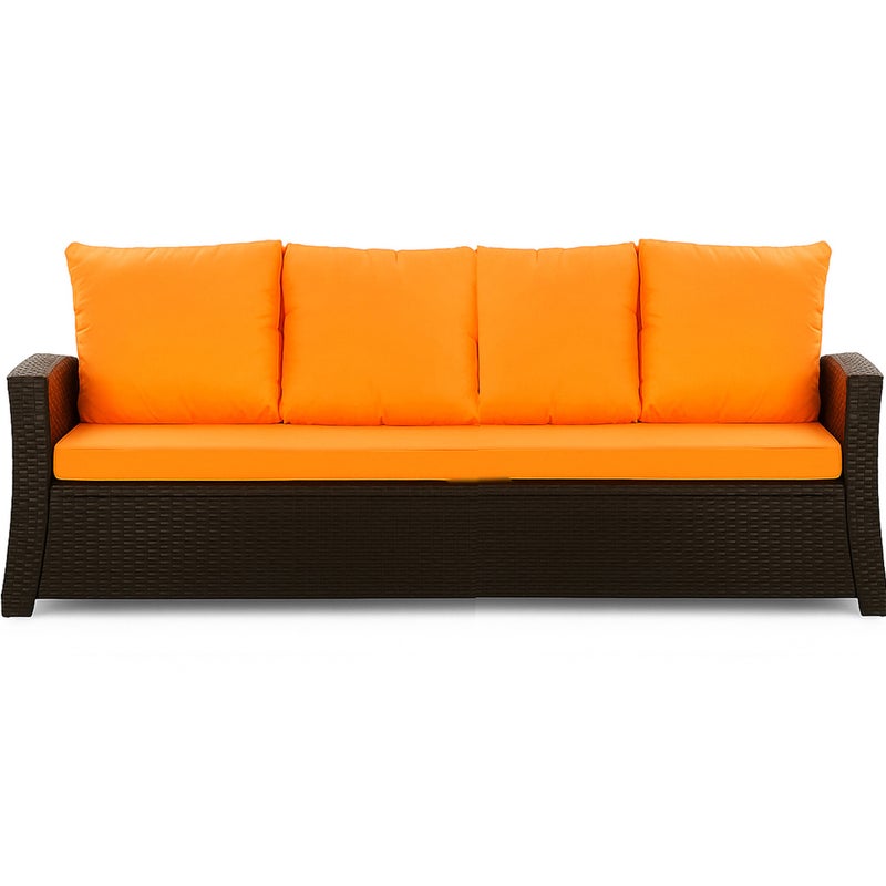 Poduszka ogrodowa na sofę rattanową 180x60x50cm poduszka na meble rattanowe pomarańczowa, poduszka na balkon taras, poduszki na meble ogrodowe