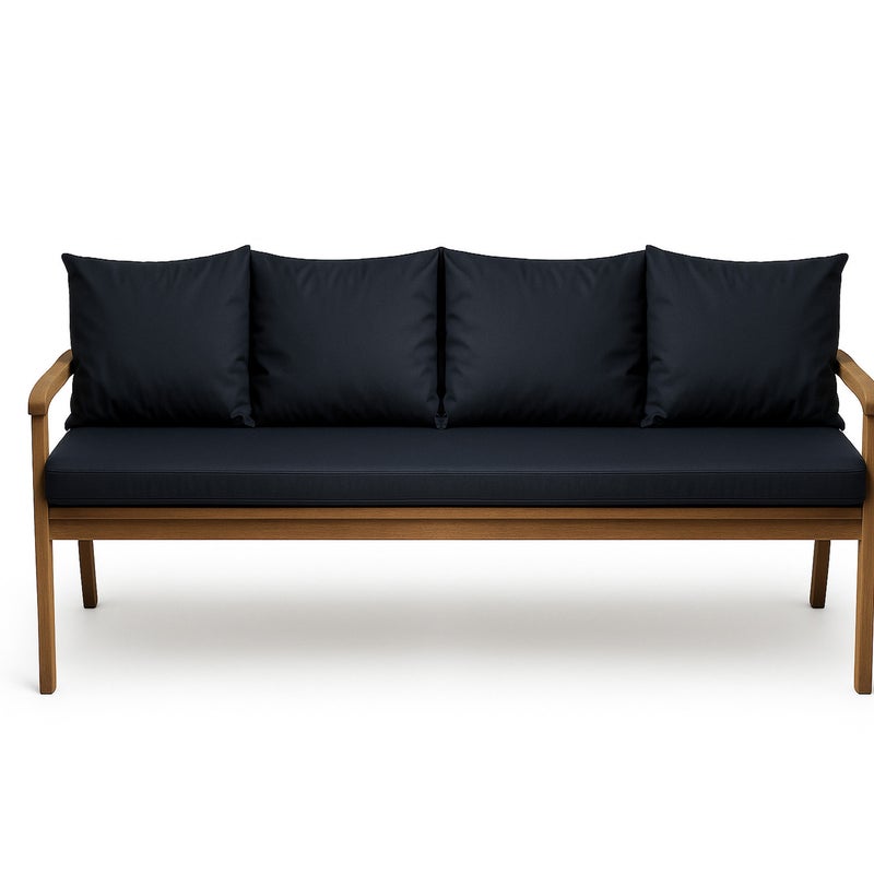 Poduszka ogrodowa na ławkę 170x60x50cm poduszka na meble ogrodowe granatowa, poduszka na balkon taras, poducha ogrodowa na huśtawkę