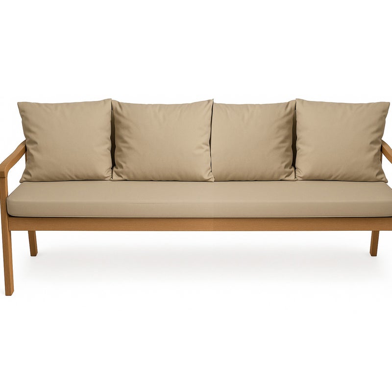 Poduszka ogrodowa na ławkę 180x60x50cm poduszka na meble ogrodowe beżowa, poduszka na balkon taras, poducha ogrodowa na huśtawkę