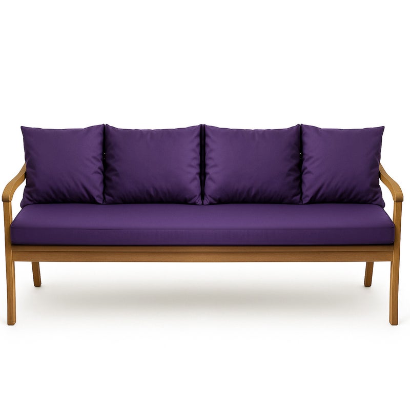 Poduszka ogrodowa na ławkę 180x60x50cm poduszka na meble ogrodowe fioletowa, poduszka na balkon taras, poducha ogrodowa na huśtawkę