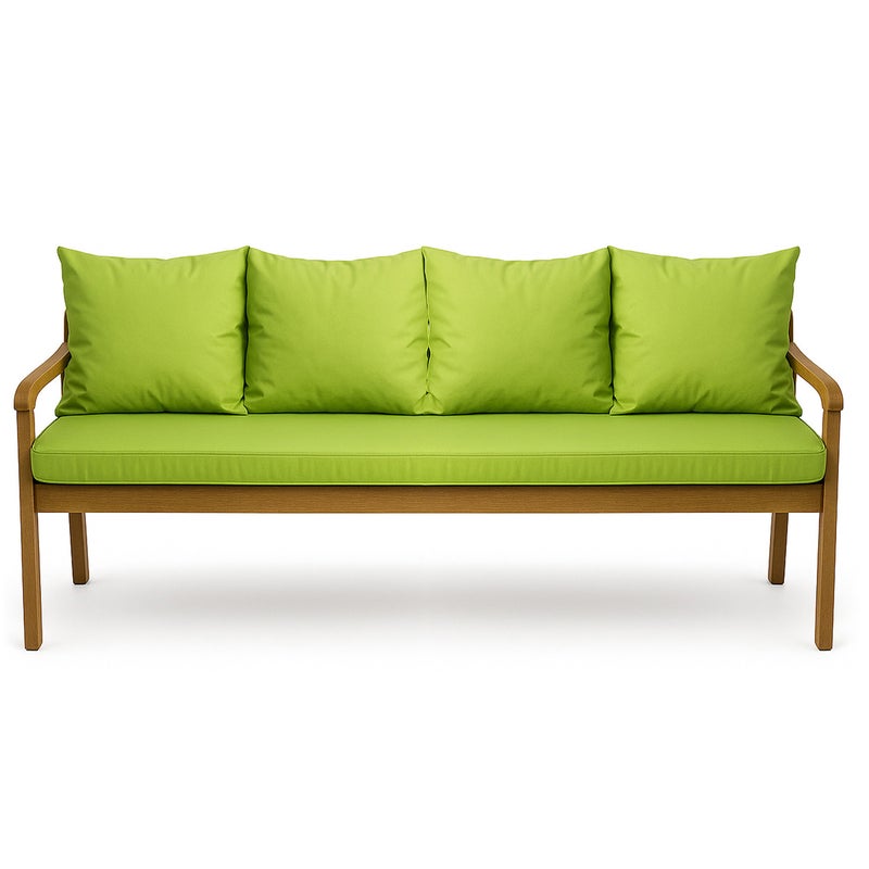 Poduszka ogrodowa na ławkę 180x60x50cm poduszka na meble ogrodowe limonka, poduszka na balkon taras, poducha ogrodowa na huśtawkę