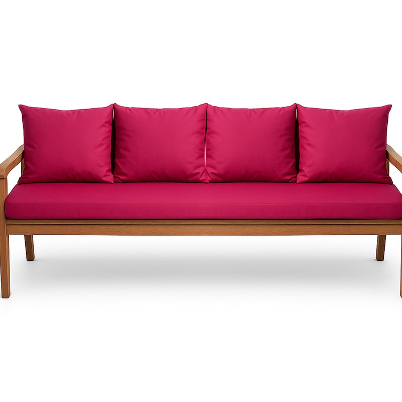 Poduszka ogrodowa na ławkę 180x60x50cm poduszka na meble ogrodowe różowa, poduszka na balkon taras, poducha ogrodowa na huśtawkę