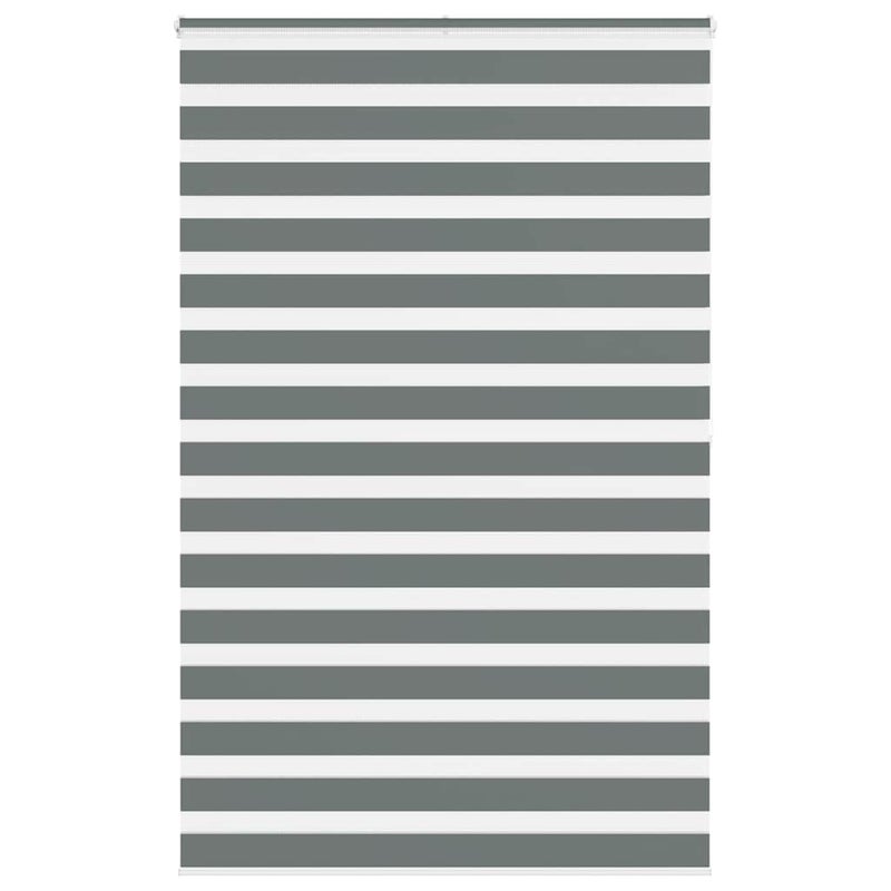 Elegancka Roleta Zebra VidaXL 150x200 cm w Ciemnoszarym Kolorze