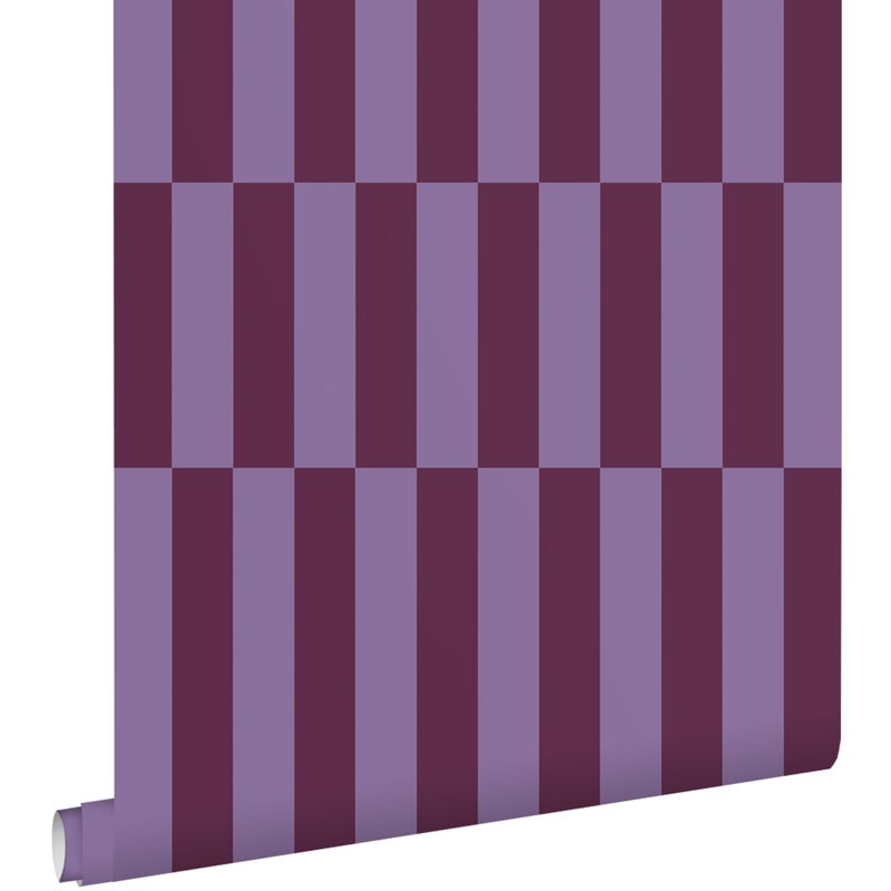Tapeta paski bakłażanowym fioletowym - 50 x 900 cm - ESTAHOME