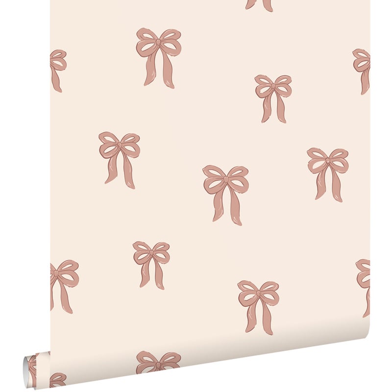 Tapeta Muszki beżowymIterakoty różowej - 50 x 900 cm - ESTAHOME