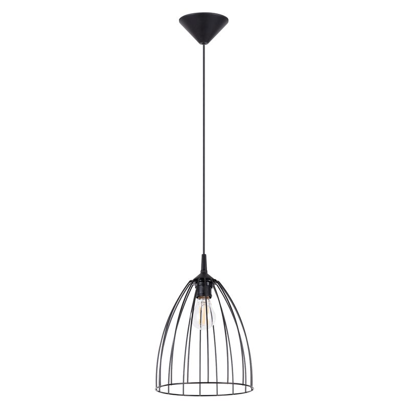 Lampa wisząca RITZ czarna, nowoczesny - 23x23x92cm Sollux