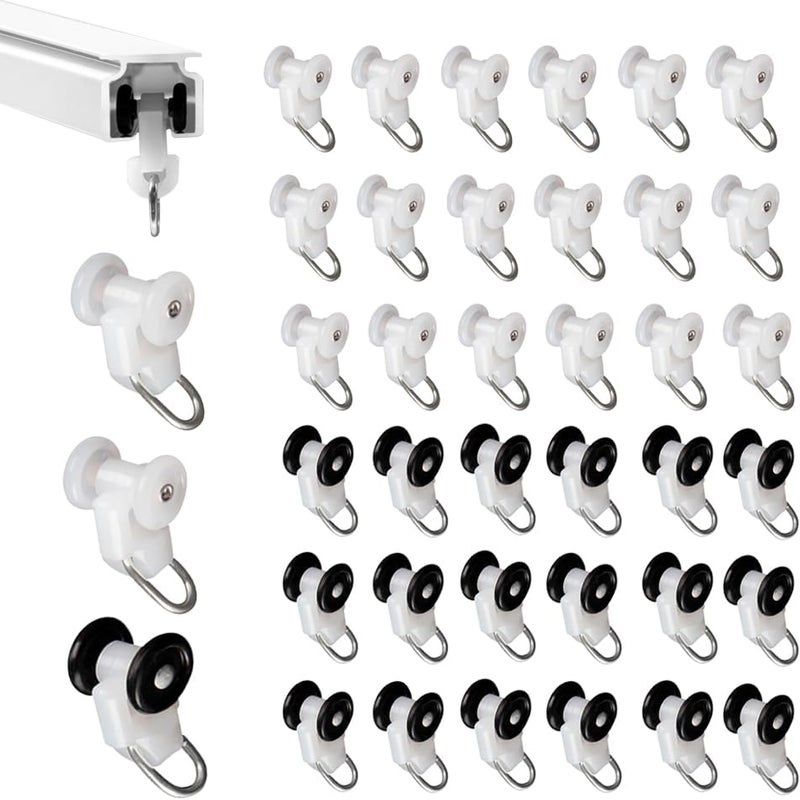 36 rolek do zasłon, hak do pergoli, kółka metalowe, metalowa rolka do zasłon przesuwnych i karniszy