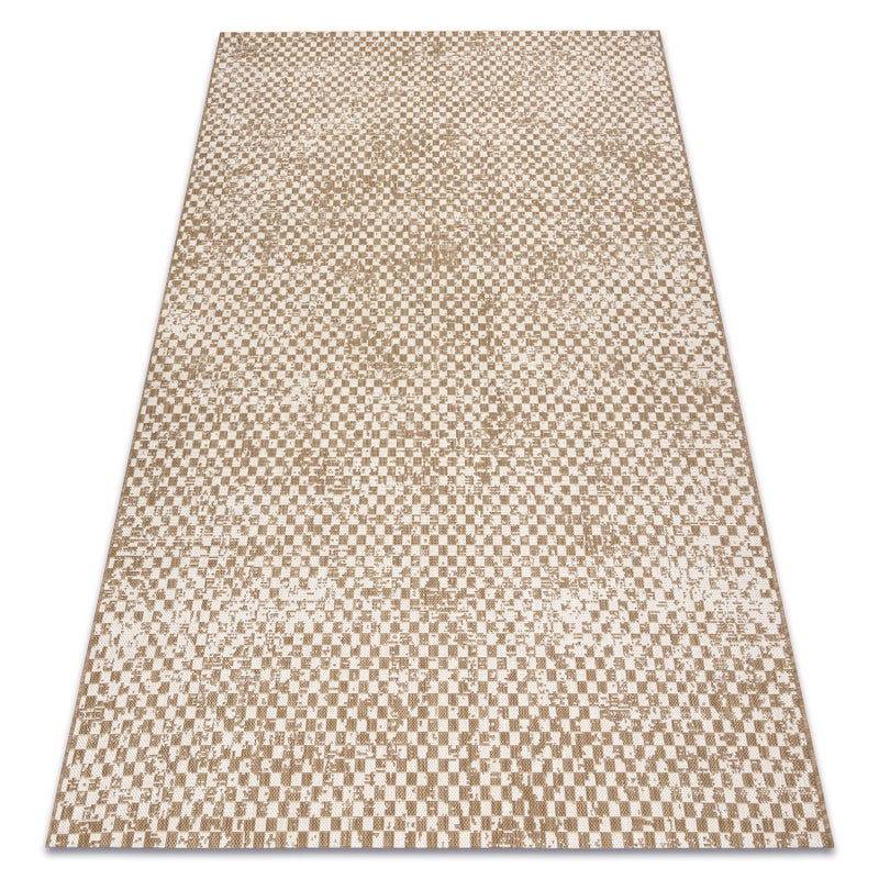 Dywan sizal FLAT 48955265 Geometryczny - beż naturalny kolor słomkowy, sznurkowy 120x170 cm