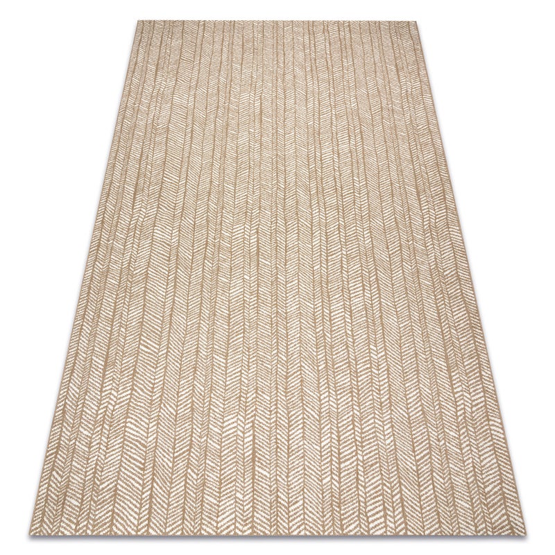 Dywan sizal FLAT 48964265 Jodełka - beż naturalny kolor słomkowy, sznurkowy 120x170 cm