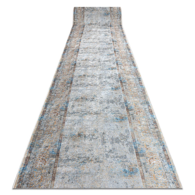 CHODNIK podgumowany DO PRANIA LOTUS BORDERO 95111 szary / beż 80cm 80x440 cm