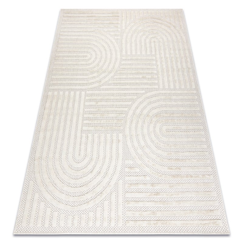 Dywan SANTO SZNURKOWY SIZAL 0989 Geometryczny biały 160x220 cm
