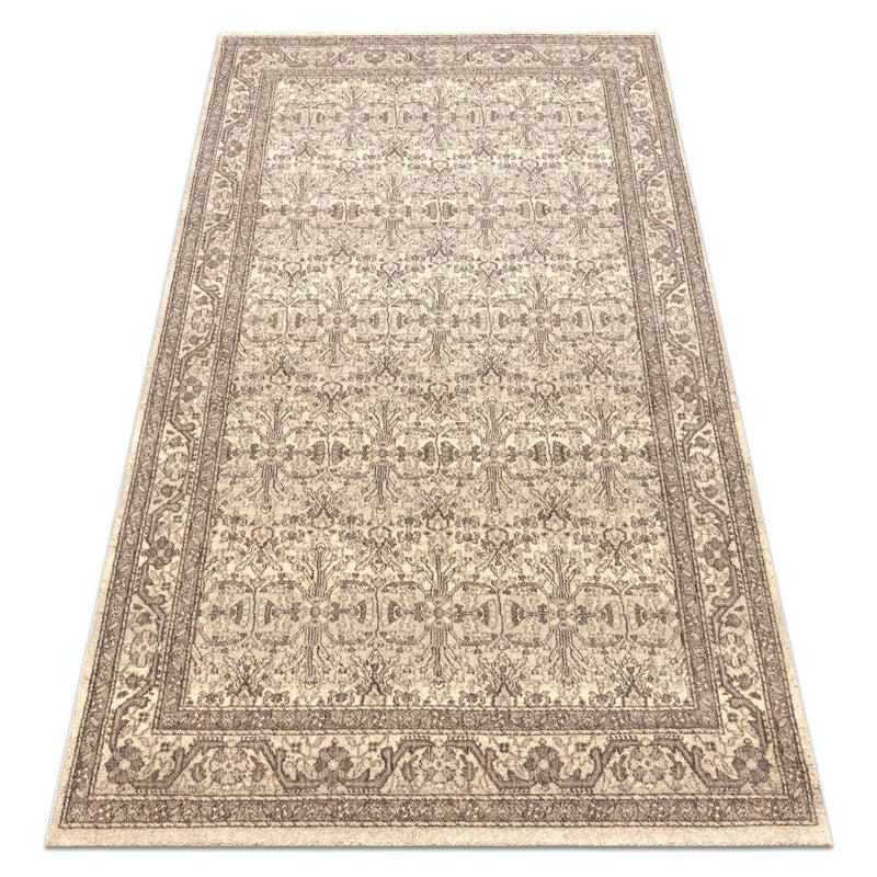 Dywan LEGEND 468 12 GB620 wełniany OSTA - Ornament, ramka eskluzywny beż / brązowy 160x230 cm