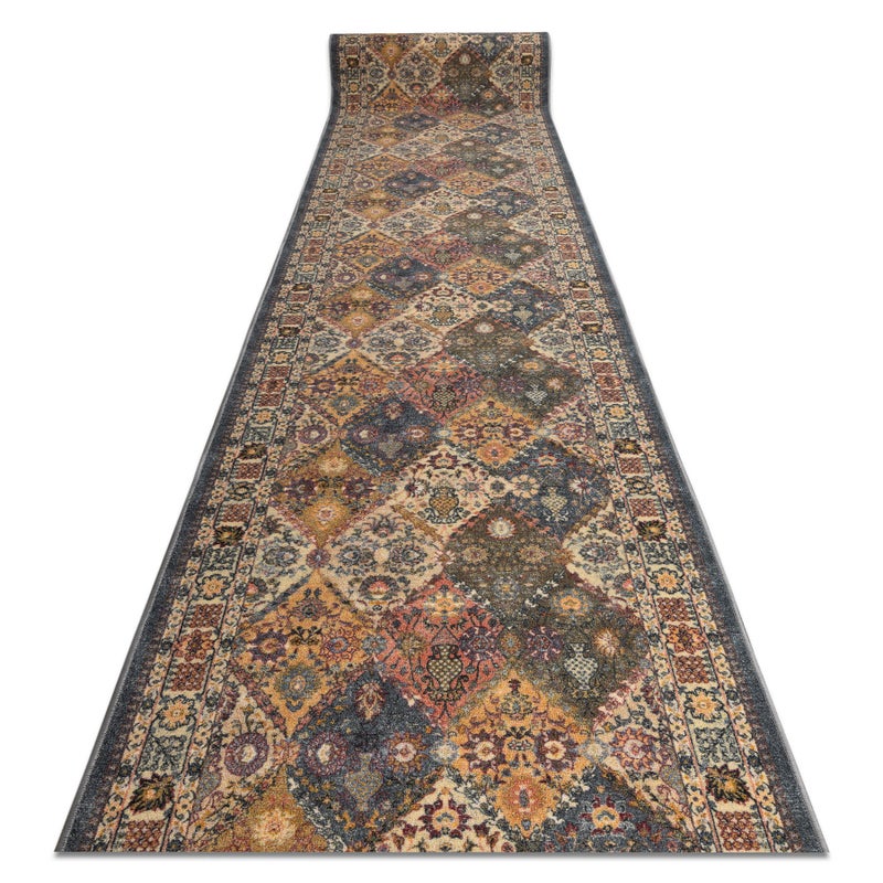 Chodnik podgumowany MODERN CLASSIC klasyczny beż / szary 19 80cm 80x640 cm